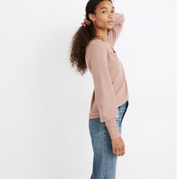 Ottoman Rib Square-Neck Top - Picture 2 of 3